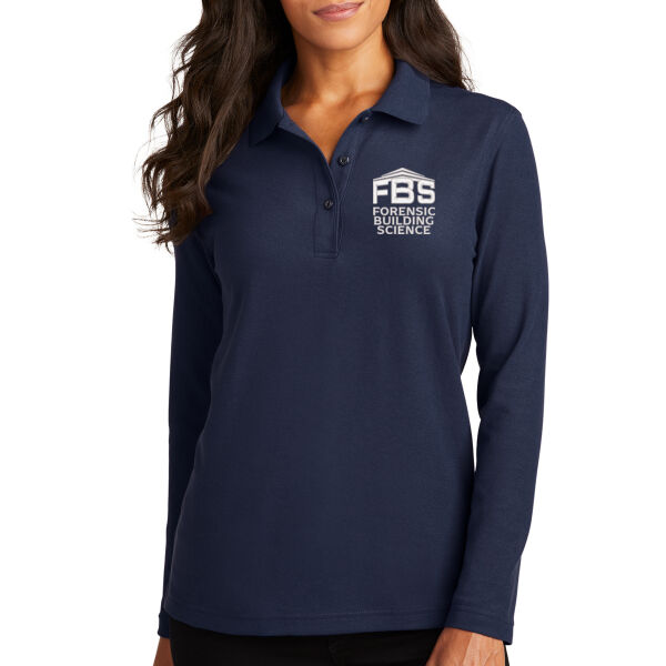 Port Authority® Ladies Silk Touch™ Long Sleeve Polo - Embroidered Logo Port Authority® Ladies Silk Touch™ Long Sleeve Polo - Embroidered Logo Thumbnail